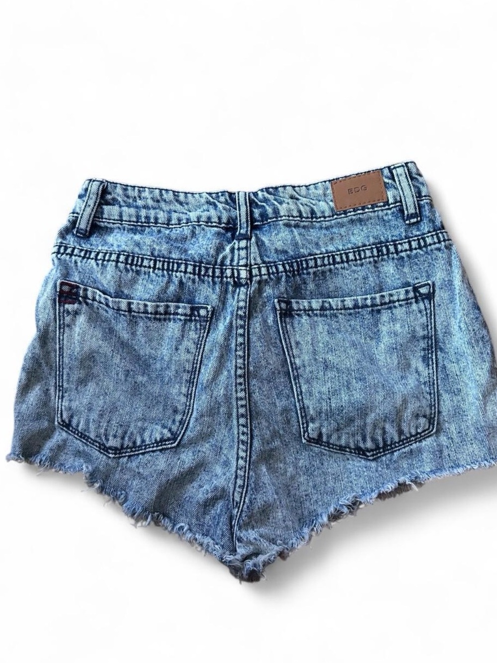 BDG vintage urban outfitters -Rise Acid Wash Denim Shorts - Blue